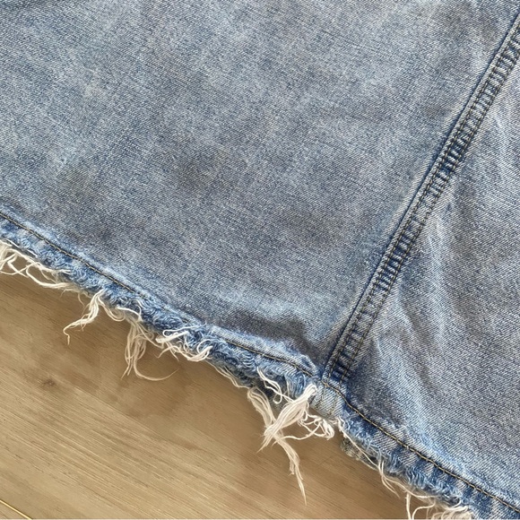 Vintage Y2K Hydraulic Denim Maxi Skirt Distressed Patchwork 13/14 - Picture 3 of 11